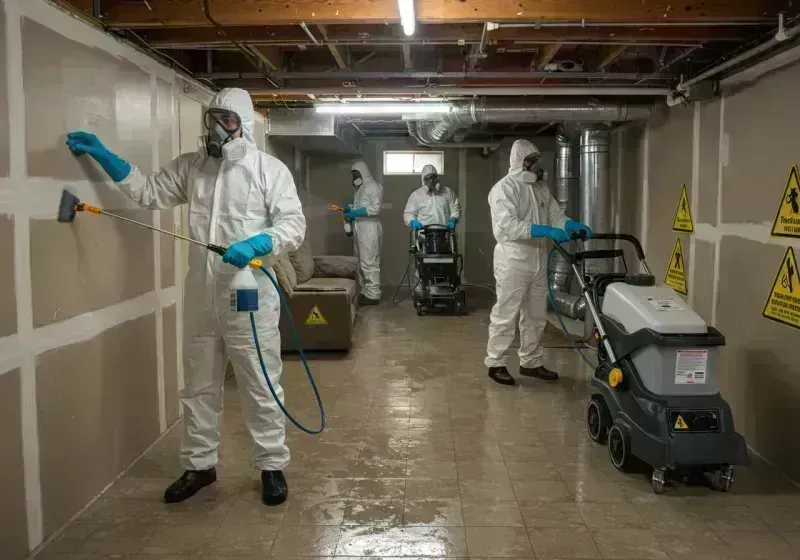 Basement Moisture Removal and Structural Drying process in Trenton, MO